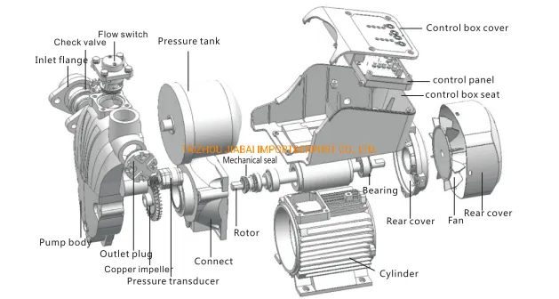 Using Linear Pressure Sensor Household Inverter Smart Hot Water Booster Self Priming Pump