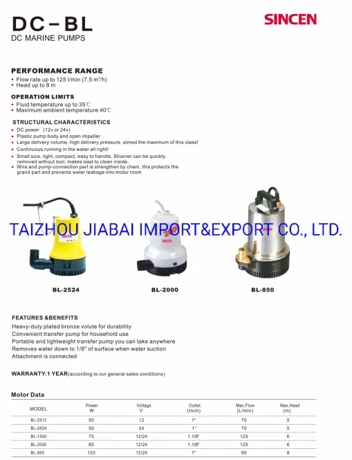 12V/24V/36V/48V/72V Small Mini DC Submersible Water Pump for Home Use