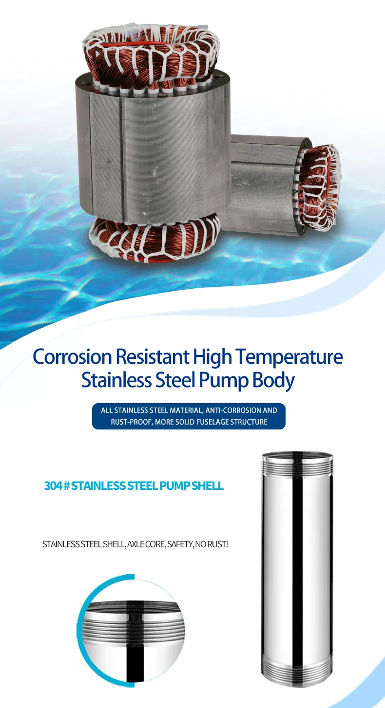 Floating Impeller 4SD8/27 Deep Well Submersible Electric Pump with C&U Bearing