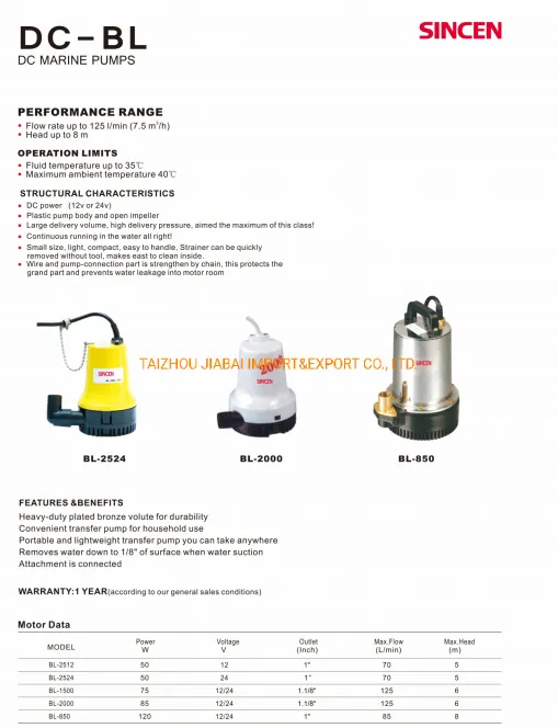 24V DC Low Voltage Mini Submersible Water Pump for Household