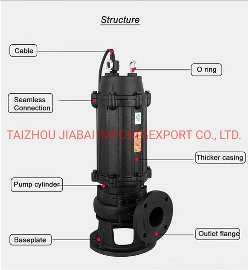 Professional Manufacturer Good Quality Sewage Water Pump Wq15-30-3 with CE Certificate