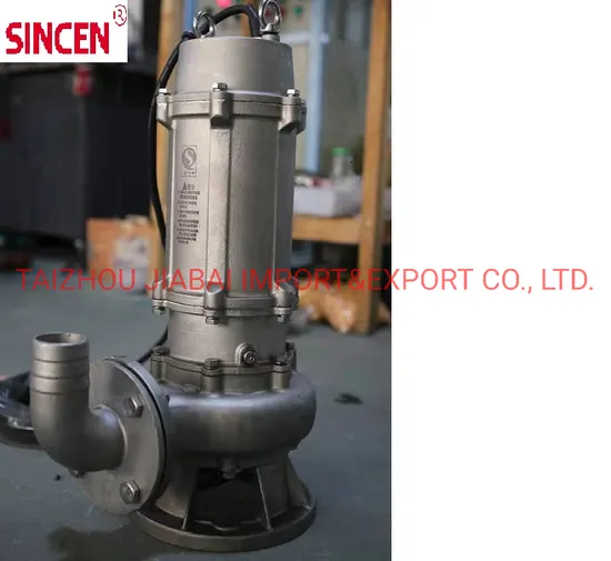 Wqk Stainless Steel Submersible Sewage Pump with Cutter