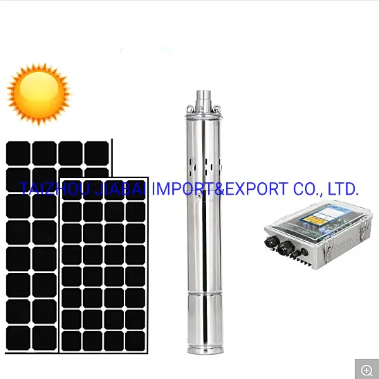 Plastic Impeller 750W Deep Well Submersible Stainless Steel Solar Pump