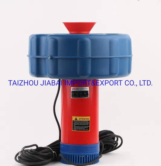 Sincen High Efficient 1.1kw 7m Aquaculture Floating Head Solar Powered Aerator Pump