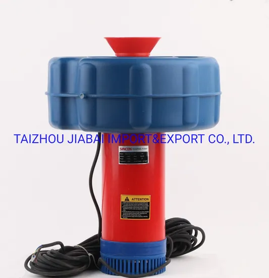 Sincen High Efficient 1.1kw 7m Aquaculture Floating Head Solar Powered Aerator Pump