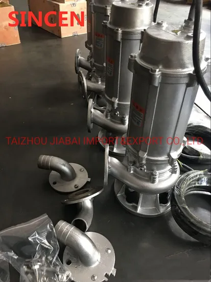 Wastewater Treatment Submerged S. S. Sewage Pump with Self Coupling System