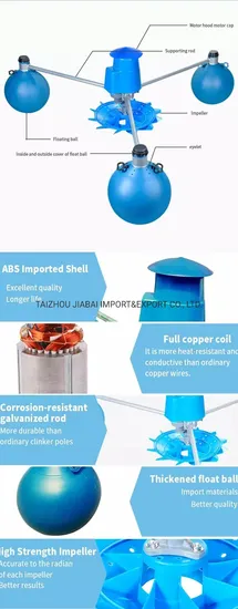 New Design 1HP Pond Equipment Lake Impeller Aerator