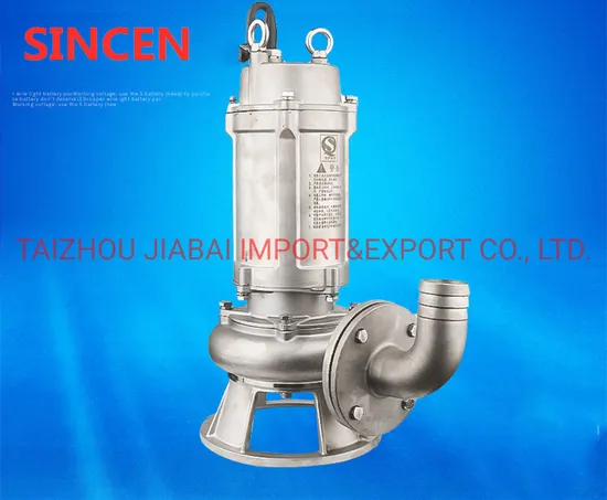Wastewater Treatment Submerged S. S. Sewage Pump with Self Coupling System