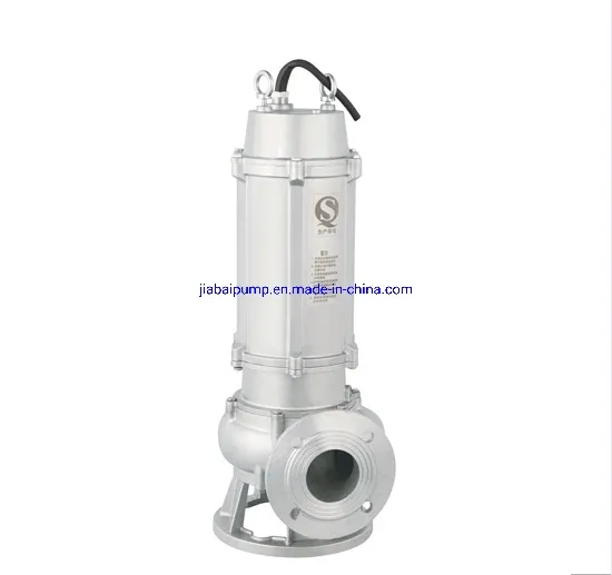 Wq Series Submersible Sewage Pump with Cutter (stainless steel)