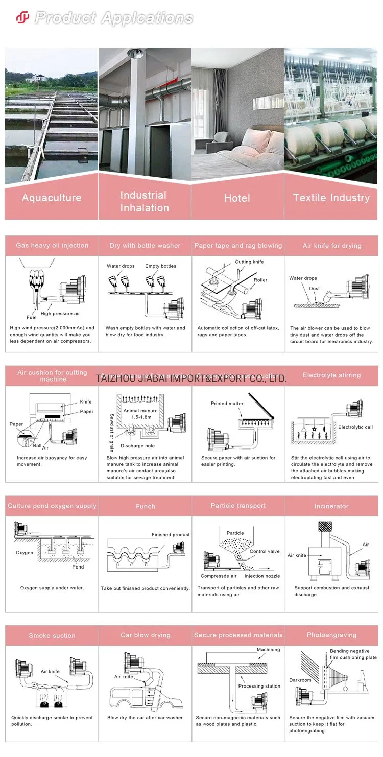 Factory Supply Single Stage Packaging and Labelling 14.5HP/11kw Ring Blower