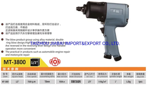 CE Certificate Steel Plastic Light Weight 1/2′′ Inch Pneumatic Air Impact Wrench