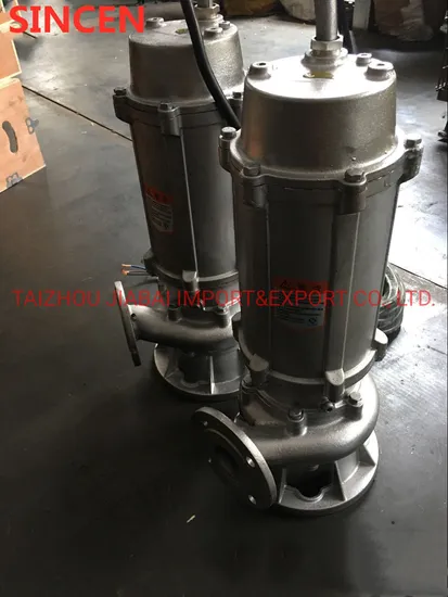 Wq Centrifugal Dredge Drainage Submersible Sewage Pump 10HP