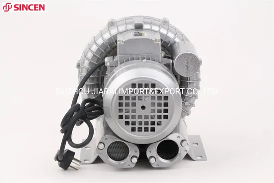 CE Approved Ring Blower Hot Sales 1HP 0.75kw Inflatable Fish Farming Air Blower for Aquaculture Aerator High Pressure Side Channel Blower Single Phase