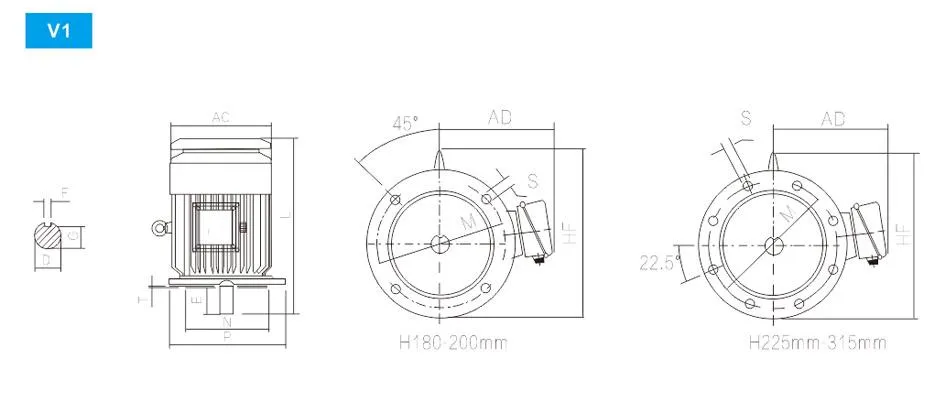 Y2 Three Phase Side Terminal Box Customized Asynchronous Induction Motor