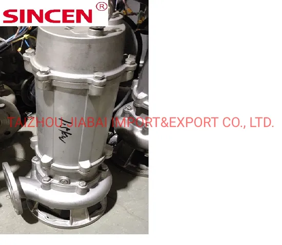 Wastewater Treatment Submerged S. S. Sewage Pump with Self Coupling System