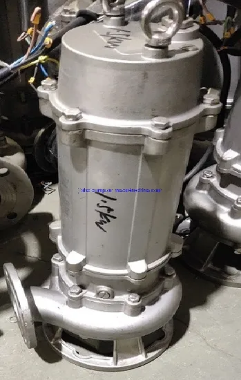Wq Series Submersible Sewage Pump with Cutter (stainless steel)
