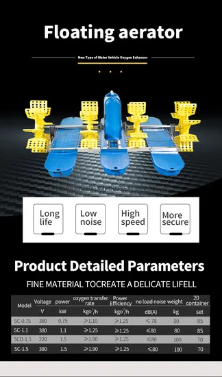 Lowest Price Long Service Life 2HP Paddle Wheel Aerator