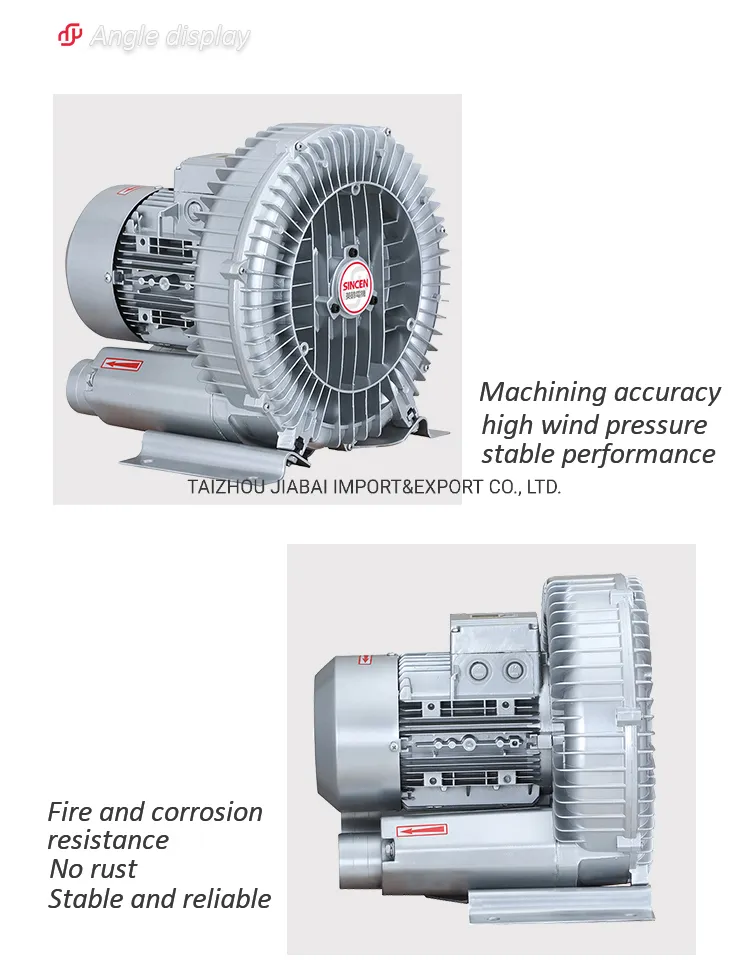 Vacuum Turbo Side Channel High Pressure Electric Ring Blower for Fish Pond