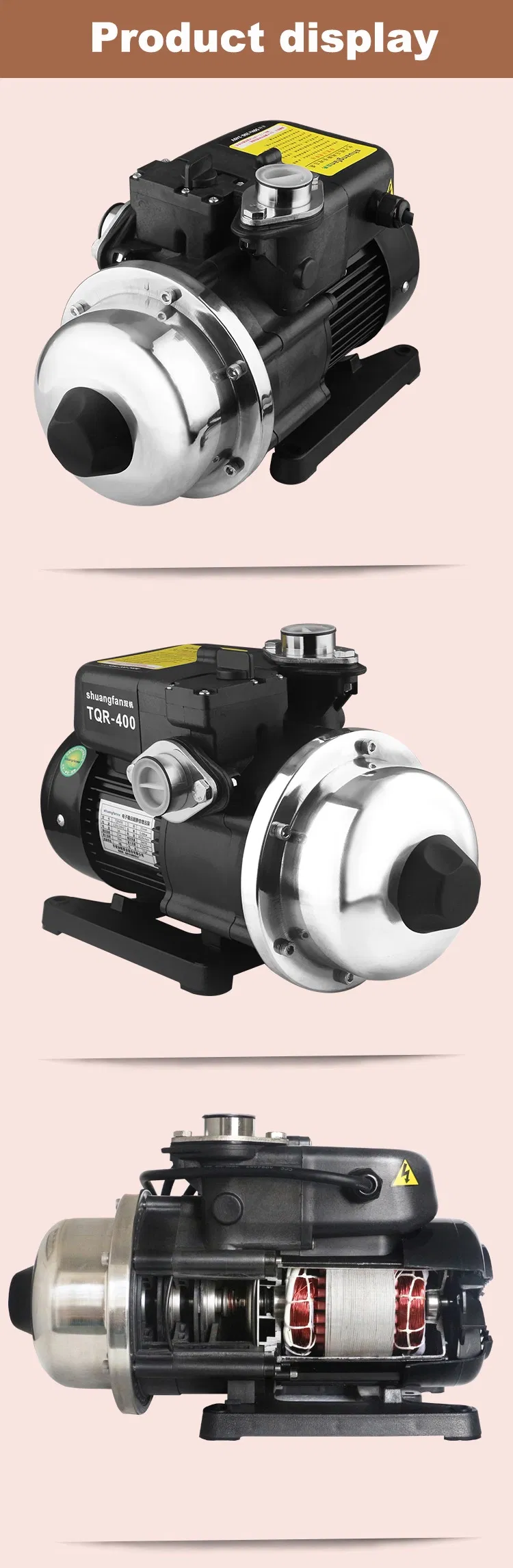 High Quality Automatic Taiwan Microcomputer Constant Pressure Booster Pump for Household