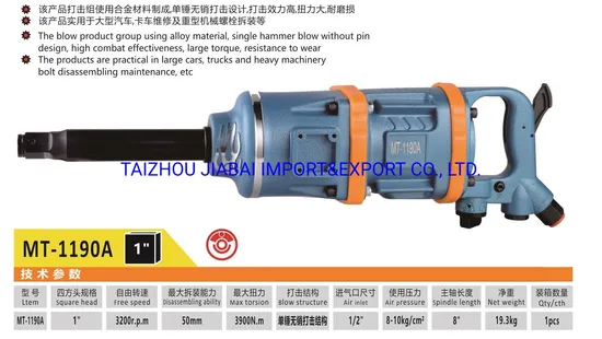 Pneumatic Air Impact Wrench for Heavy Machinery 1 Inch Socket Tool Set