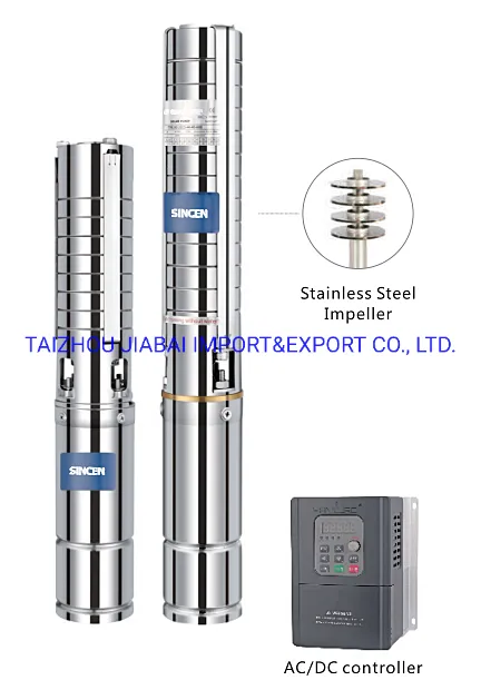 Large Flow High Efficiency Controller 2.2kw 2inch Outlet AC/DC Deep Well Solar Pump