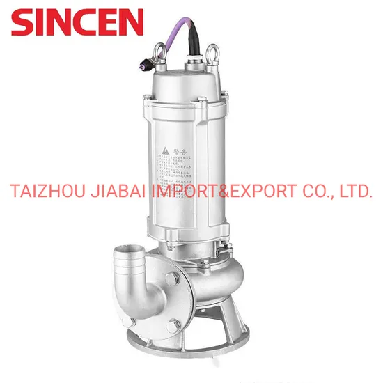 Wq Series Submersible No-Clogging Sewage Water Pump (stainless steel)