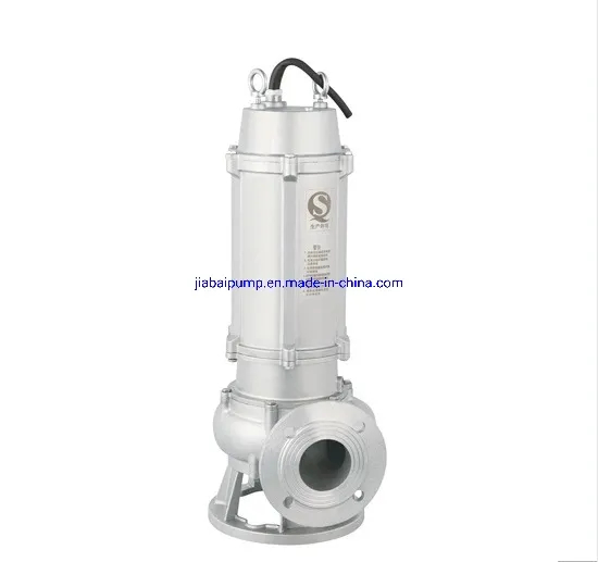 Wq Series Submersible Sewage Pump with Cutter (stainless steel)