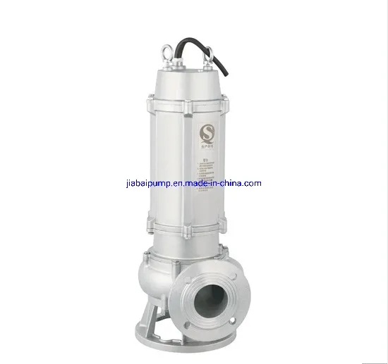 Wq Series Submersible Sewage Pump with Cutter (stainless steel)