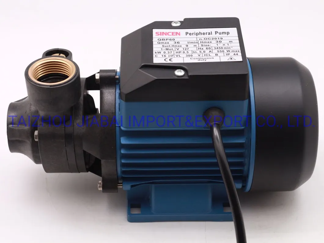 Wholesaler Qb Series Copper Wire Qb60 0.5HP Electric Solar Centrifugal Submersible Surface Peripheral Self-Priming Vortex Pump