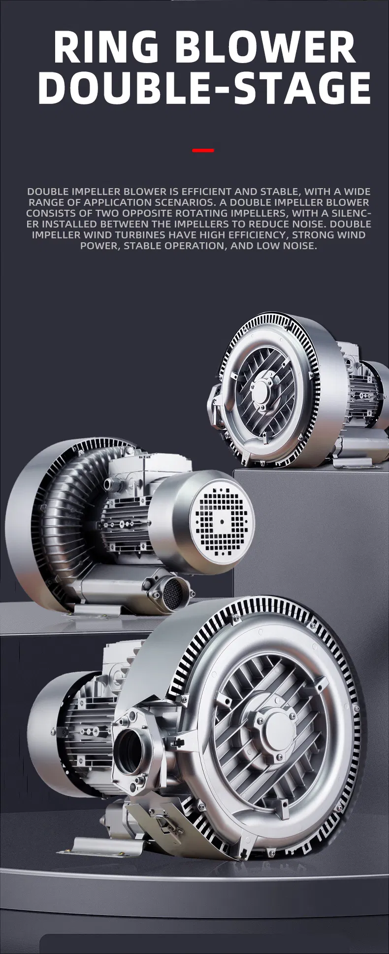 High Pressure Vacuum Pump Side Channel Ring Blower for Aquaculture