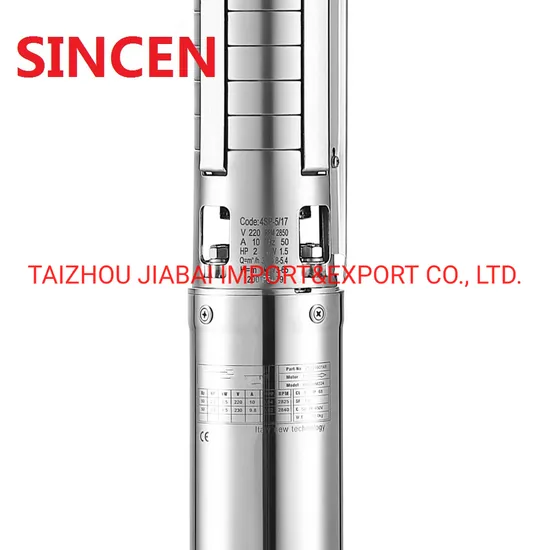 4spm3/12 Stainless Steel Multistage Borehole Submersible Deep Well Water Pump with Control Box