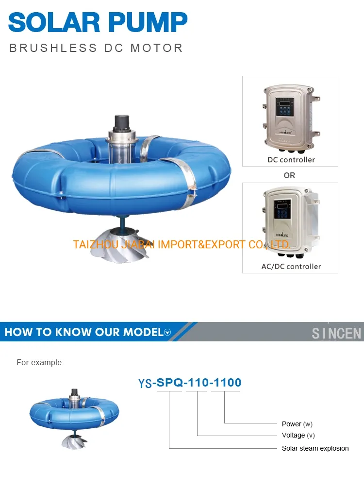 AC/DC 1500W Deep Water Fish Pond Solar Wave-Maker Aerator