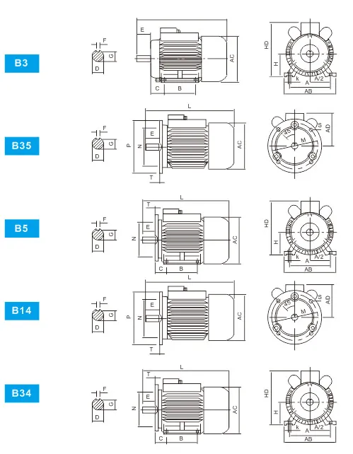 Yc Single Phase Two-Value Capacitor Asynchronous Electric Motor