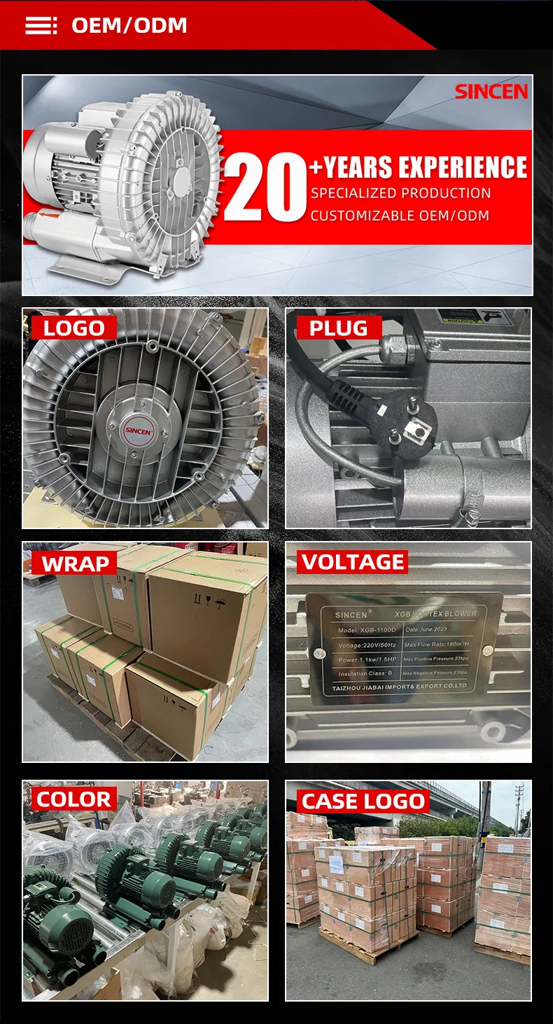 High Pressure Vacuum Pump Side Channel Ring Blower for Aquaculture