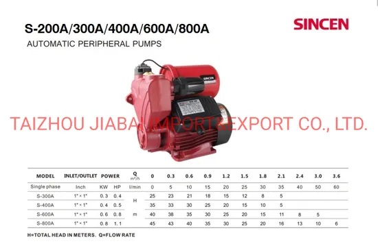 PS136 Small Auto Pressure Booster Self-Priming Peripheral Jet Centrifugal Electric Water Pump