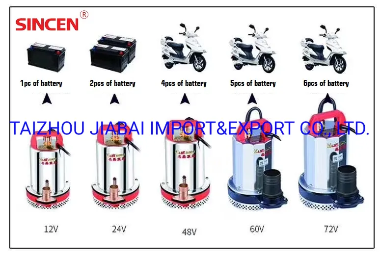 12V/24V/36V/48V/72V Small Mini DC Submersible Water Pump for Home Use