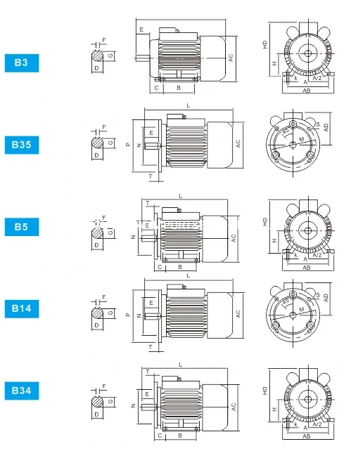 Yl Series Two Value Capacitor Asynchronous Motor Induction Motor