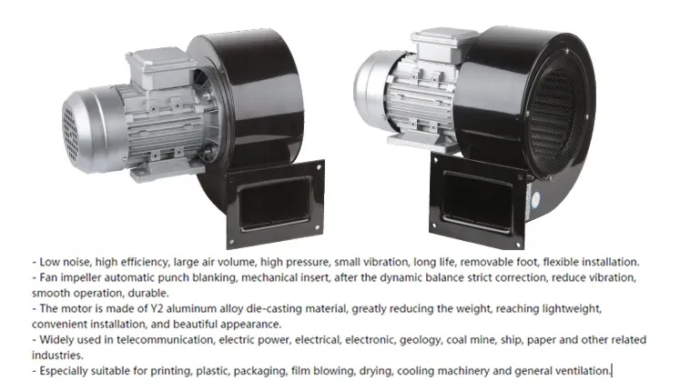 Large Capacity Centrifugal Air Blower Fan for Coal Mines, Papermaking, Film Blowing, Drying Cooling Machine