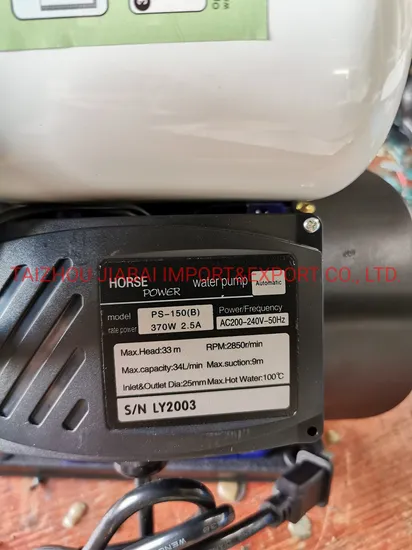 0.37kw Automatic Boosting Water Pump for Home